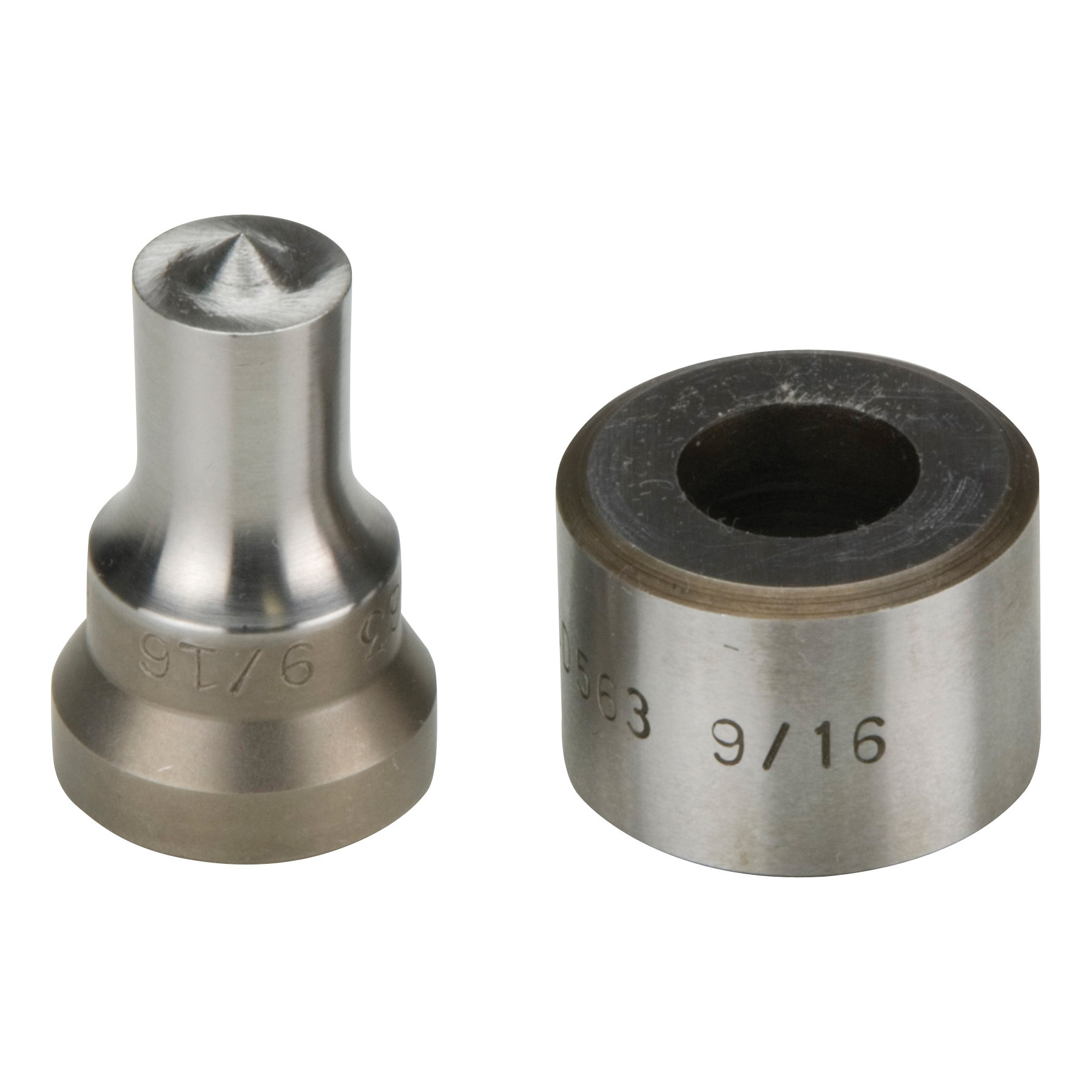 Enerpac® SPD-563 SP Series Standard Round Punch and Die Set, 0.56 in Hole, 1/2 in, 2 Pieces, Carbon Steel
