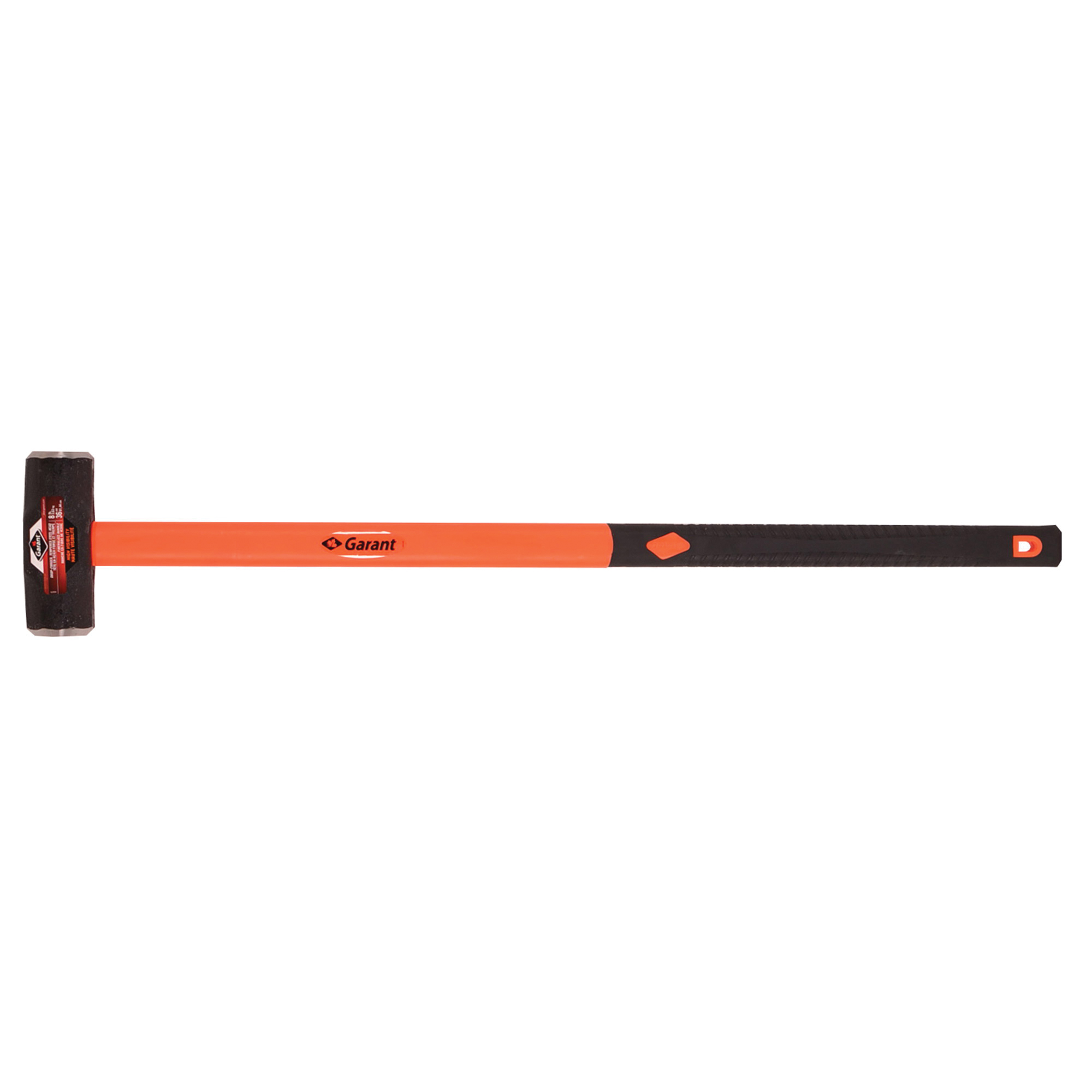 Garant® DF0834FG Sledge Hammer, 36 in OAL, 8 lb Tempered Steel Head, Fiberglass Handle