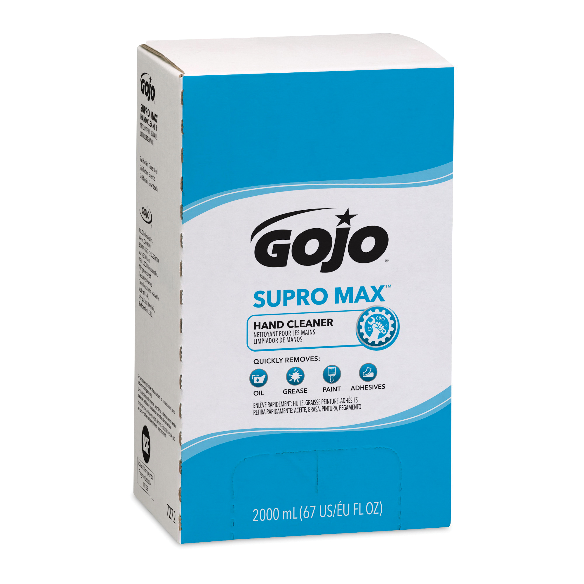 GOJO® 7272-04 SUPRO MAX™ PRO™ TDX™ Heavy Duty Hand Cleaner, 2000 mL Nominal, Cartridge Package, Walnut Shell Powder Form, Citrus Odor/Scent, Beige