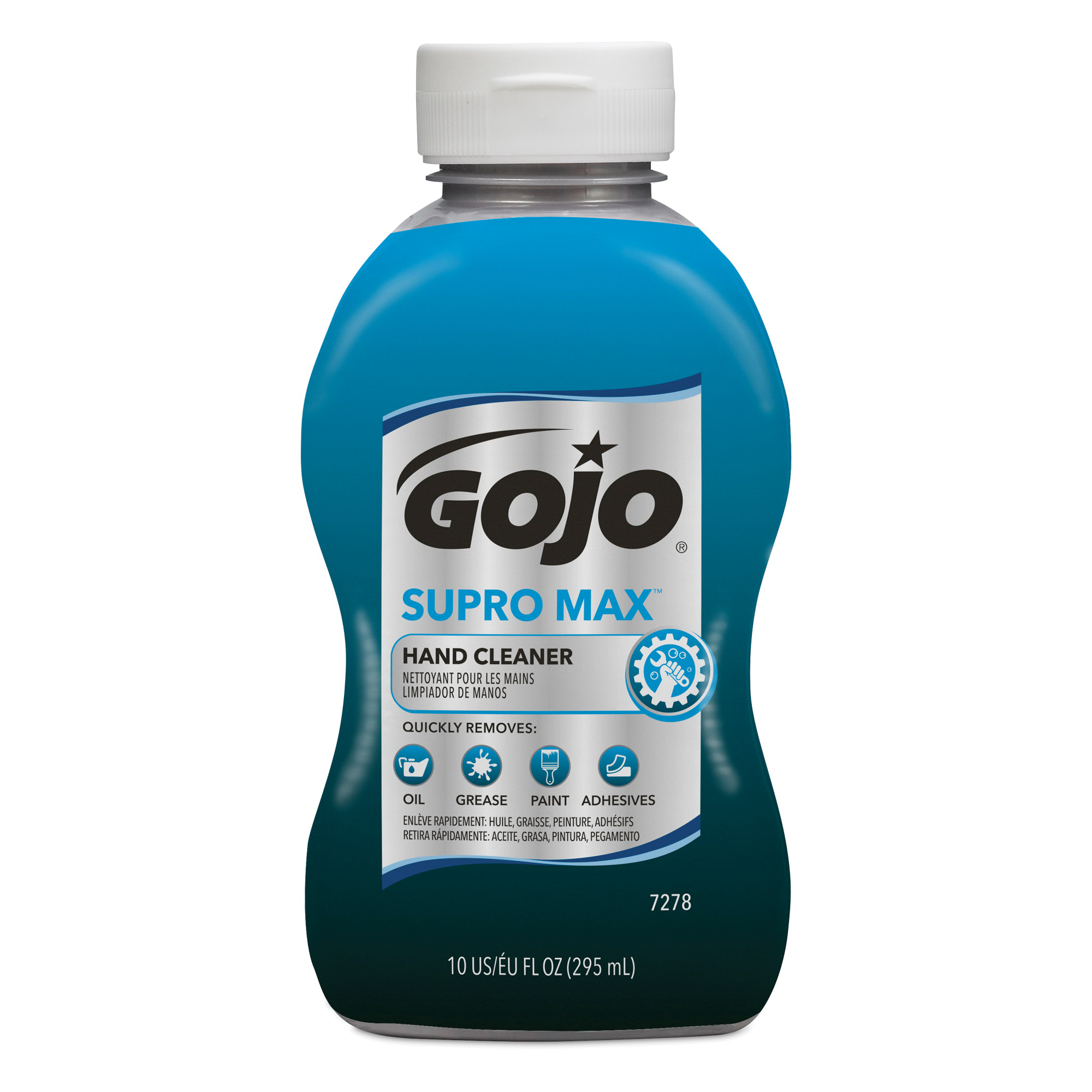 GOJO® 7278-08 SUPRO MAX™ Hand Cleaner, 10 fl-oz Nominal, Bottle Package, Lotion Form, Cherry Odor/Scent, Opaque