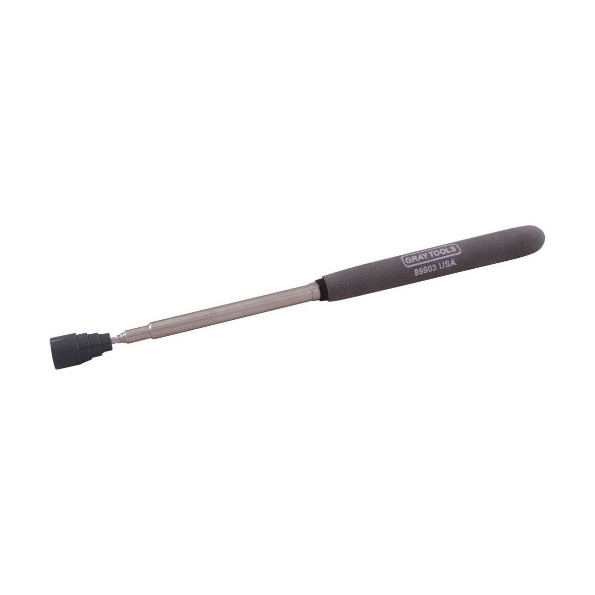 Gray Tools 89903 Heavy Duty Magnetic Swivel Head Telescopic Pick Up Tool, 34 in L Extended, 14 lb Pull