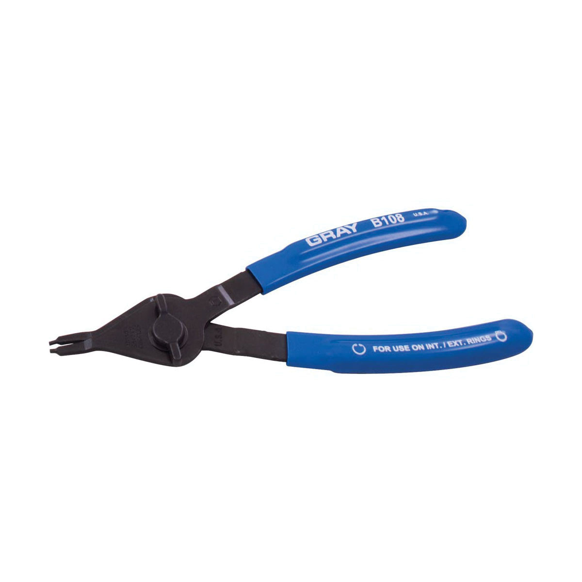 Gray Tools B108 Convertible Fixed Tip Internal/External Snap Ring Plier, 0.07 in