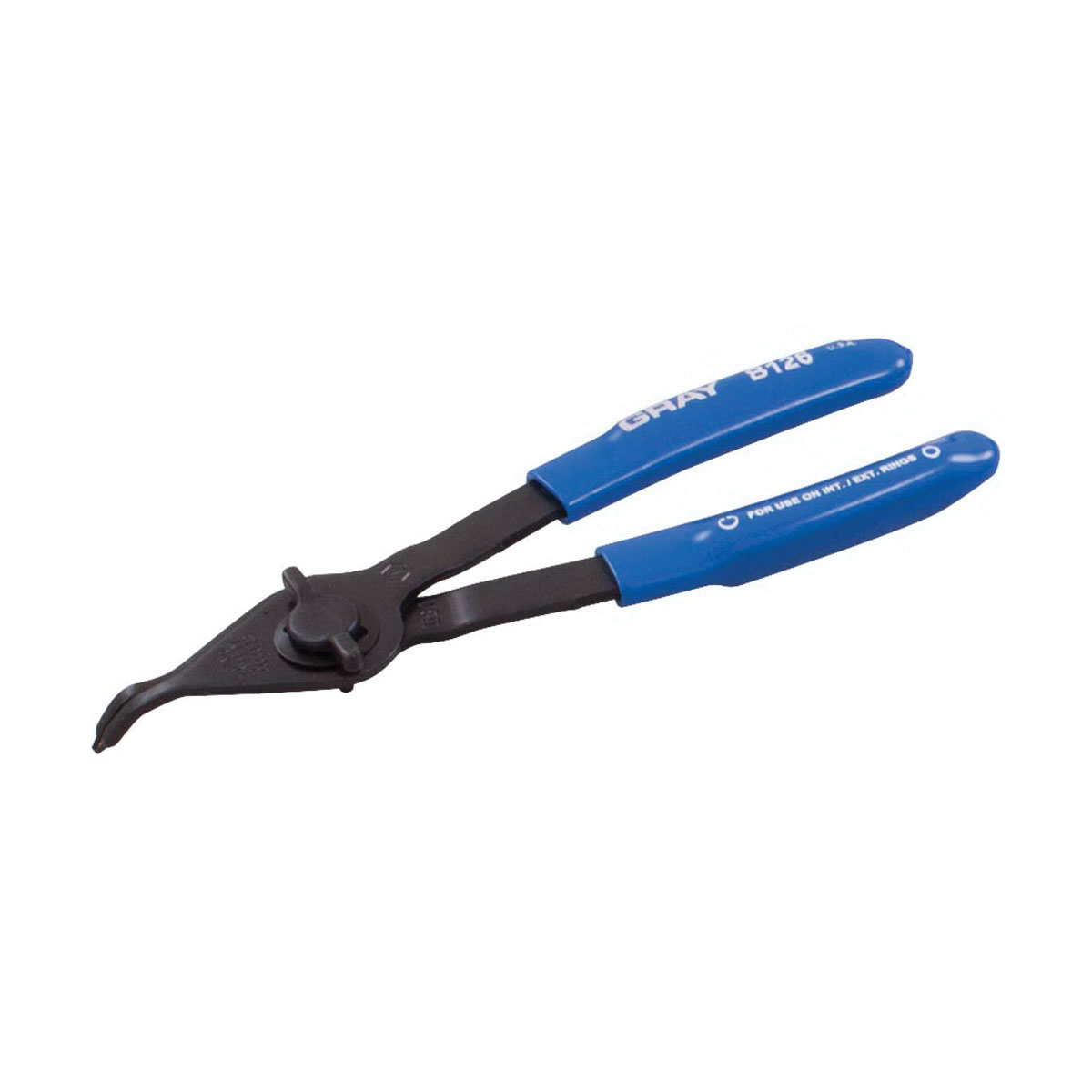 Gray Tools B126 45 deg Convertible Fixed Tip Internal/External Snap Ring Plier, 6 in OAL