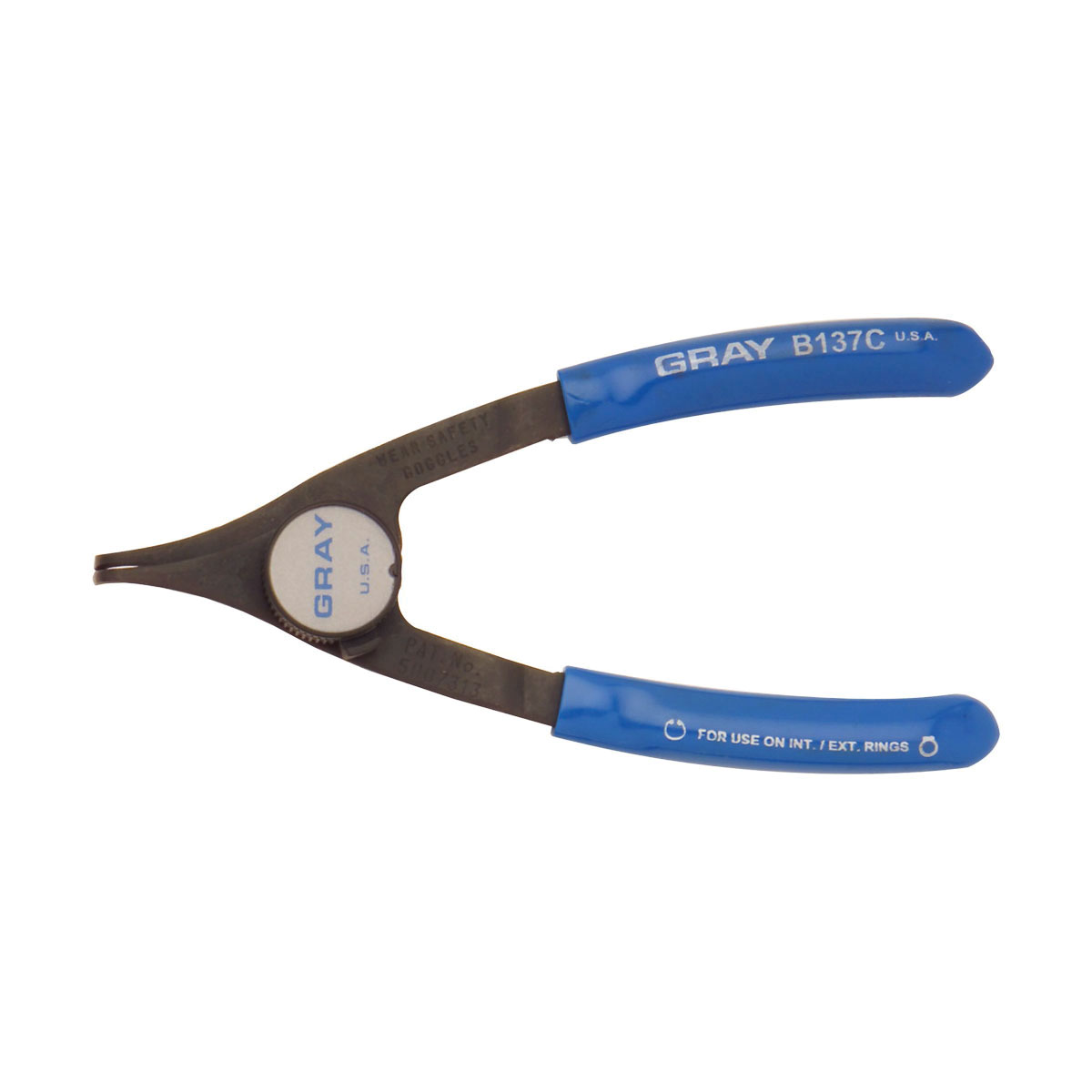 Gray Tools B137C Convertible Retaining Ring Plier, 0.047 in 90 deg Tip Jaw, 6 in OAL