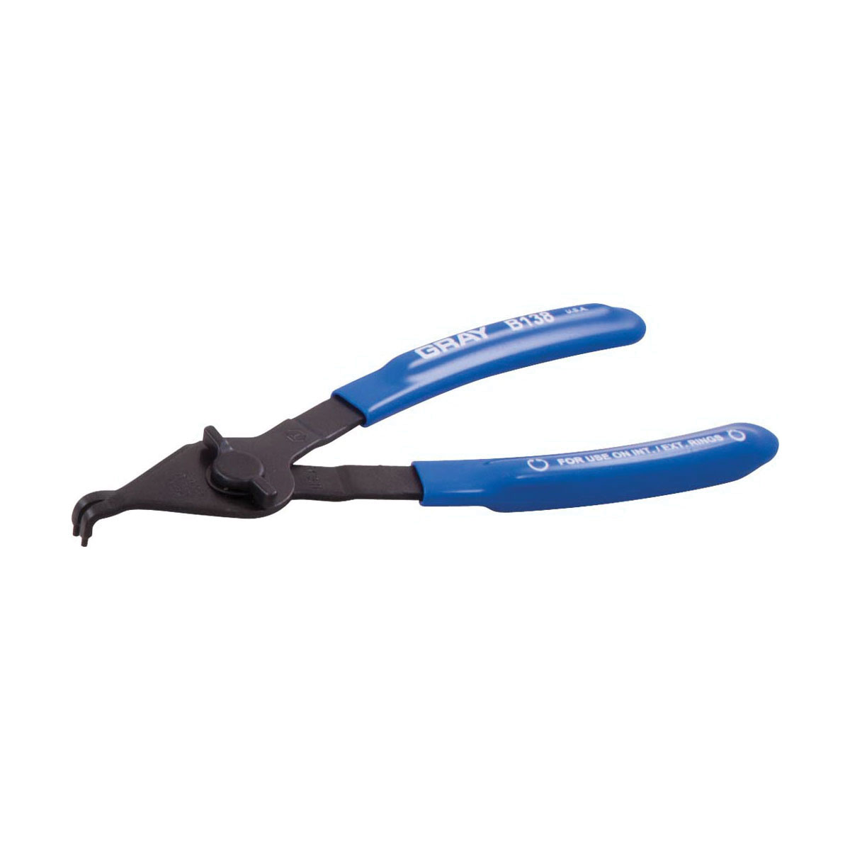 Gray Tools B138 45 deg Convertible Fixed Tip Internal/External Snap Ring Plier, 7-1/4 in OAL