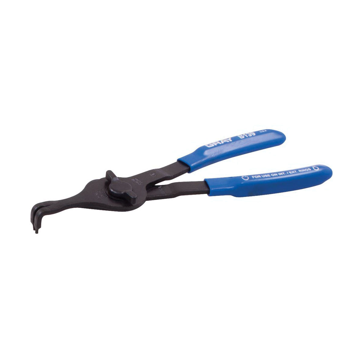 Gray Tools B139 45 deg Convertible Fixed Tip Internal/External Snap Ring Plier, 9-1/4 in OAL