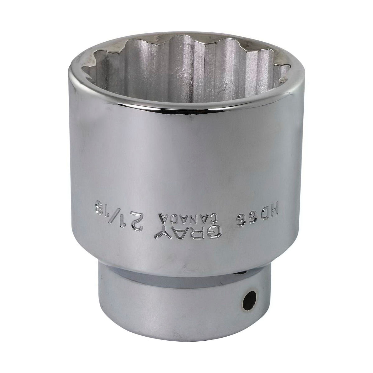 Gray Tools HD66 Standard Socket, Style 2, Imperial, 3/4 in, 2-1/16 in Hex Socket, 12 Points