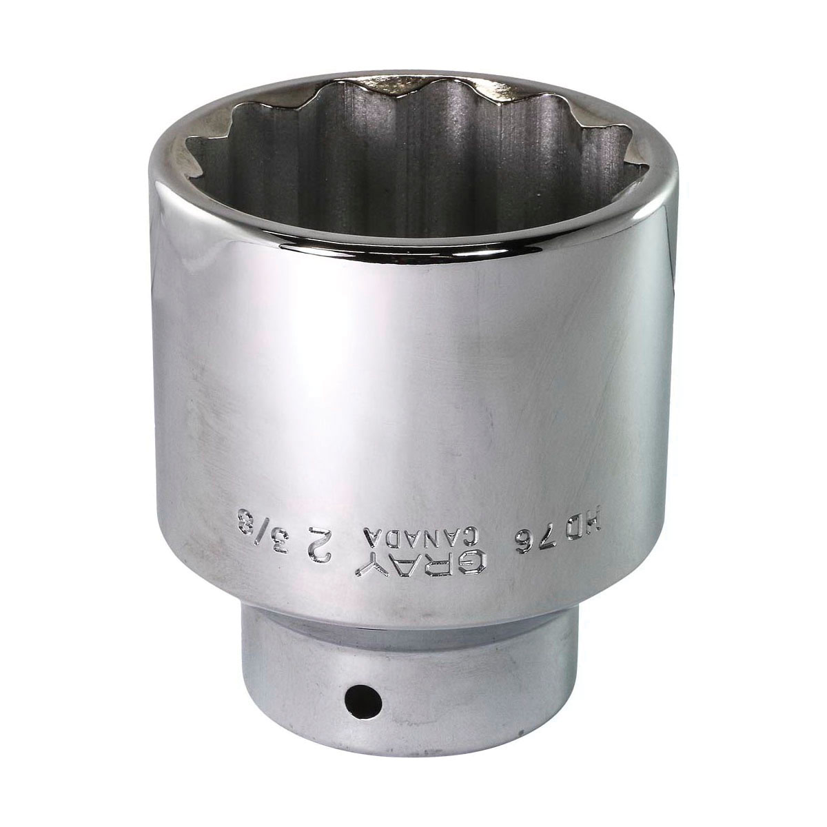 Gray Tools HD76 Standard Socket, Style 2, Imperial, 3/4 in, 2-3/8 in Hex Socket, 12 Points