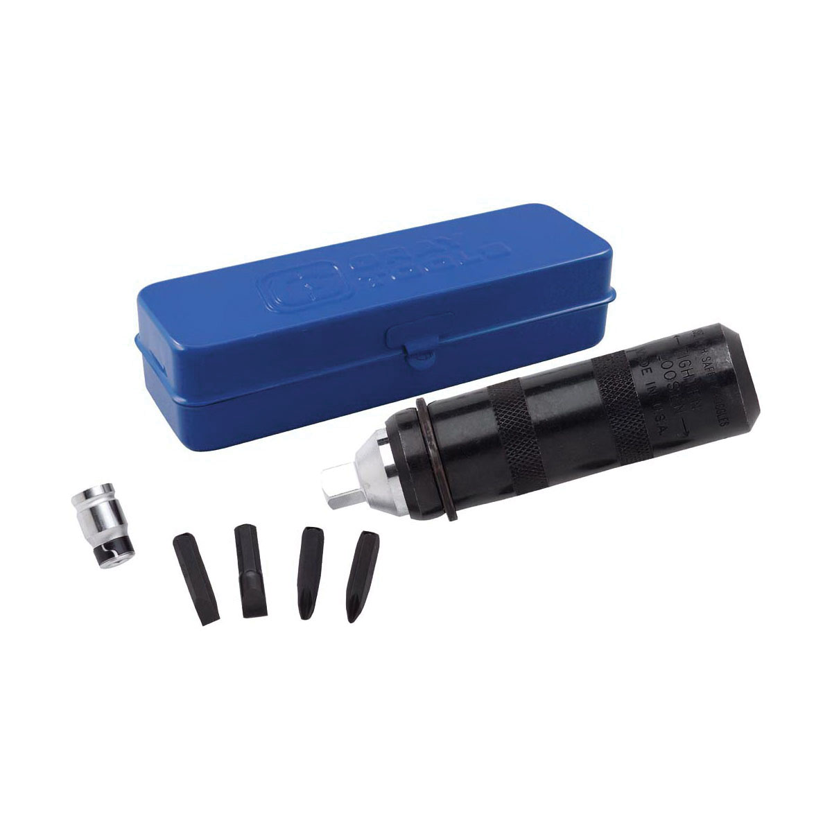Gray Tools IMD208K 6-Piece Impact Driver and Attachment Set, 3/8 in Drive, Tool Steel
