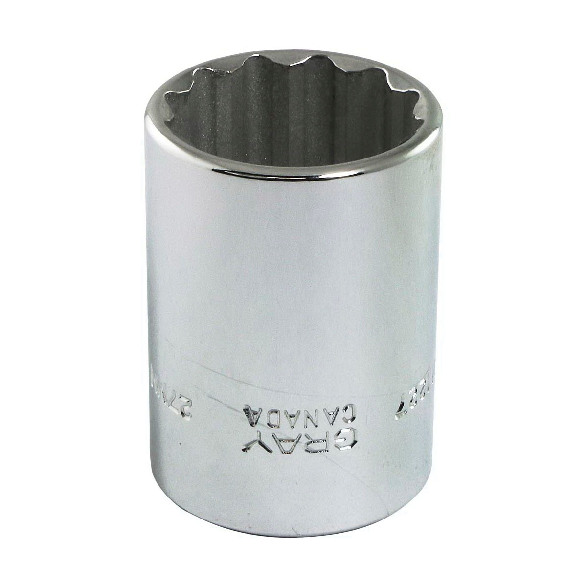 Gray Tools M1227 Standard Socket, Metric, 1/2 in, 27 mm Hex Socket, 12 Points