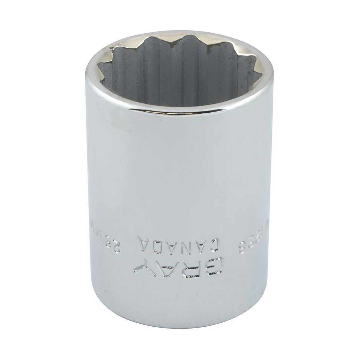 Gray Tools M1228 Standard Socket, Metric, 1/2 in, 28 mm Hex Socket, 12 Points