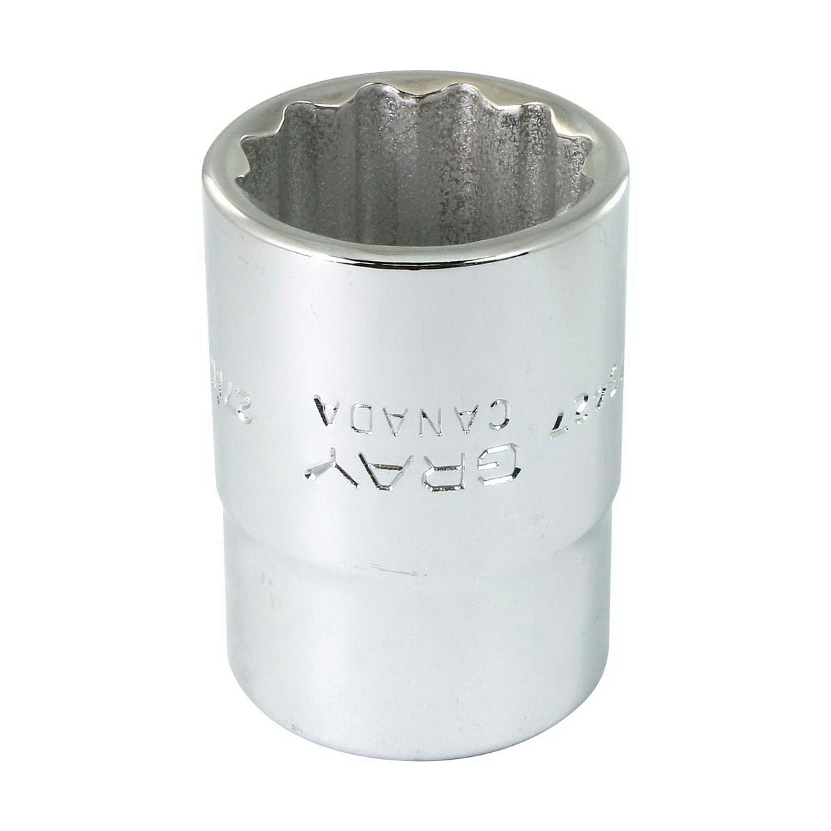 Gray Tools M3427 Standard Socket, Metric, 3/4 in, 27 mm Hex Socket, 12 Points