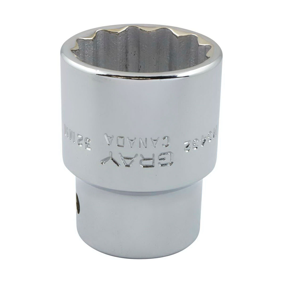 Gray Tools M3432 Standard Socket, Metric, 3/4 in, 32 mm Hex Socket, 12 Points
