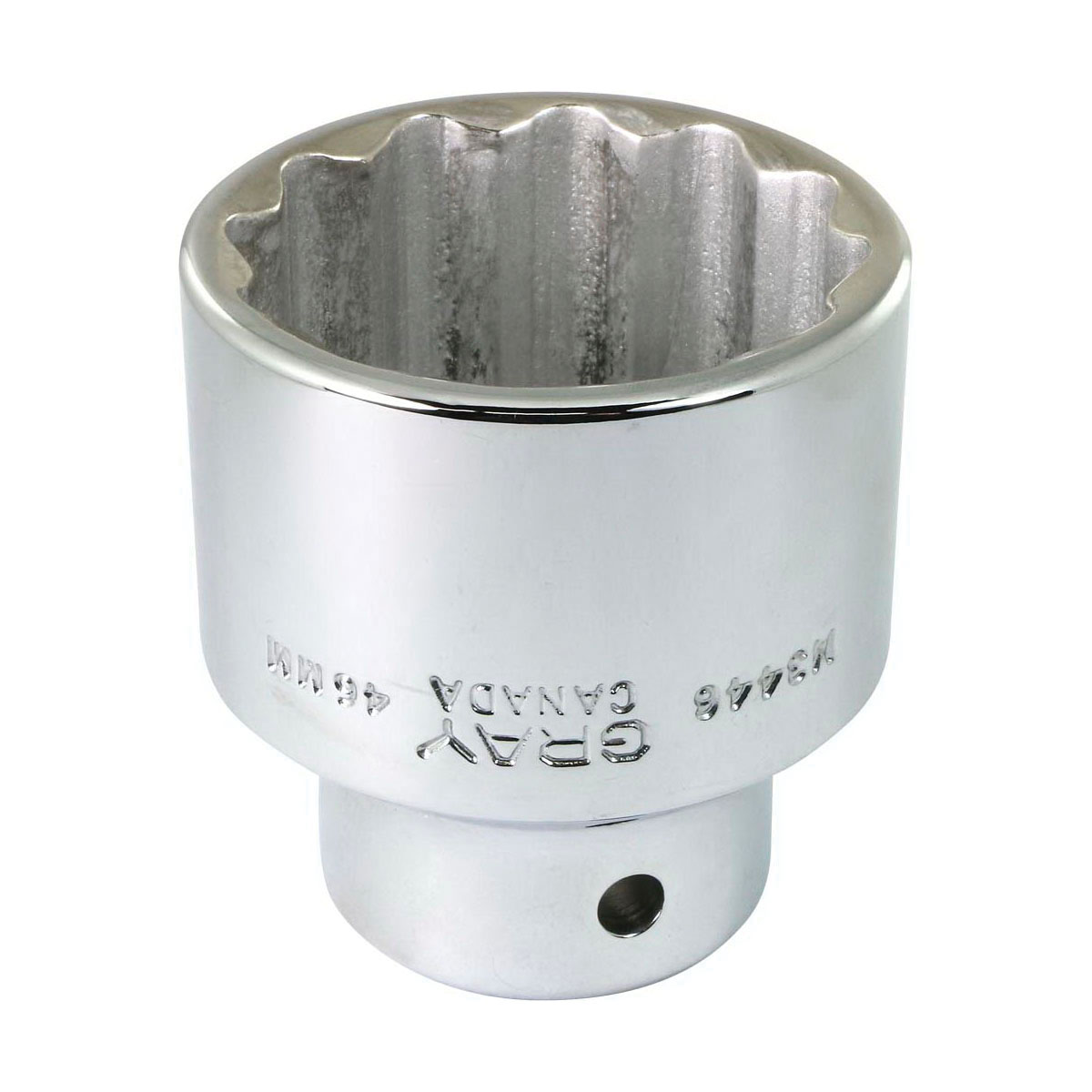 Gray Tools M3446 Standard Socket, Metric, 3/4 in, 46 mm Hex Socket, 12 Points