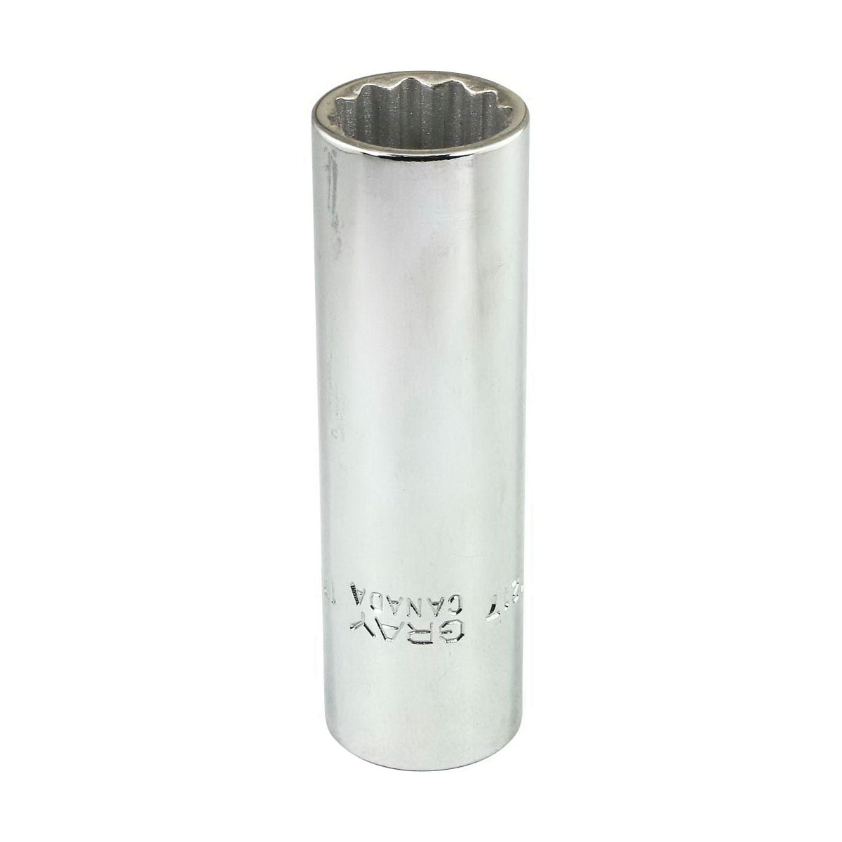 Gray Tools MD1217 Deep Socket, Metric, 1/2 in, 17 mm Hex Socket, 12 Points