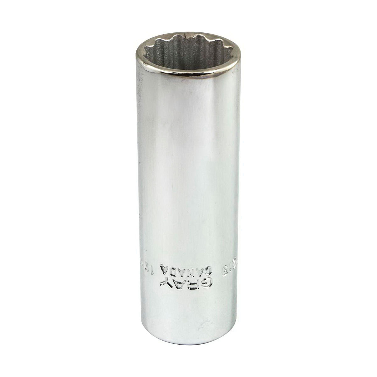 Gray Tools MD1219 Deep Socket, Metric, 1/2 in, 19 mm Hex Socket, 12 Points