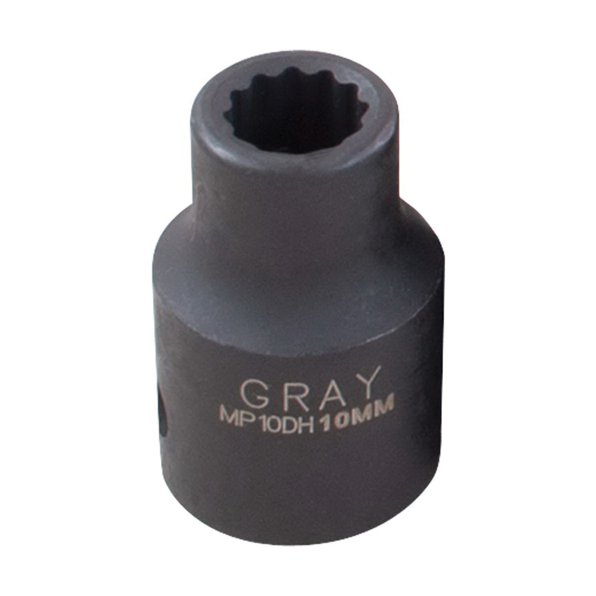 Gray Tools MP10DH Standard Impact Socket, Metric, 1/2 in, 10 mm Hex Socket, 12 Points