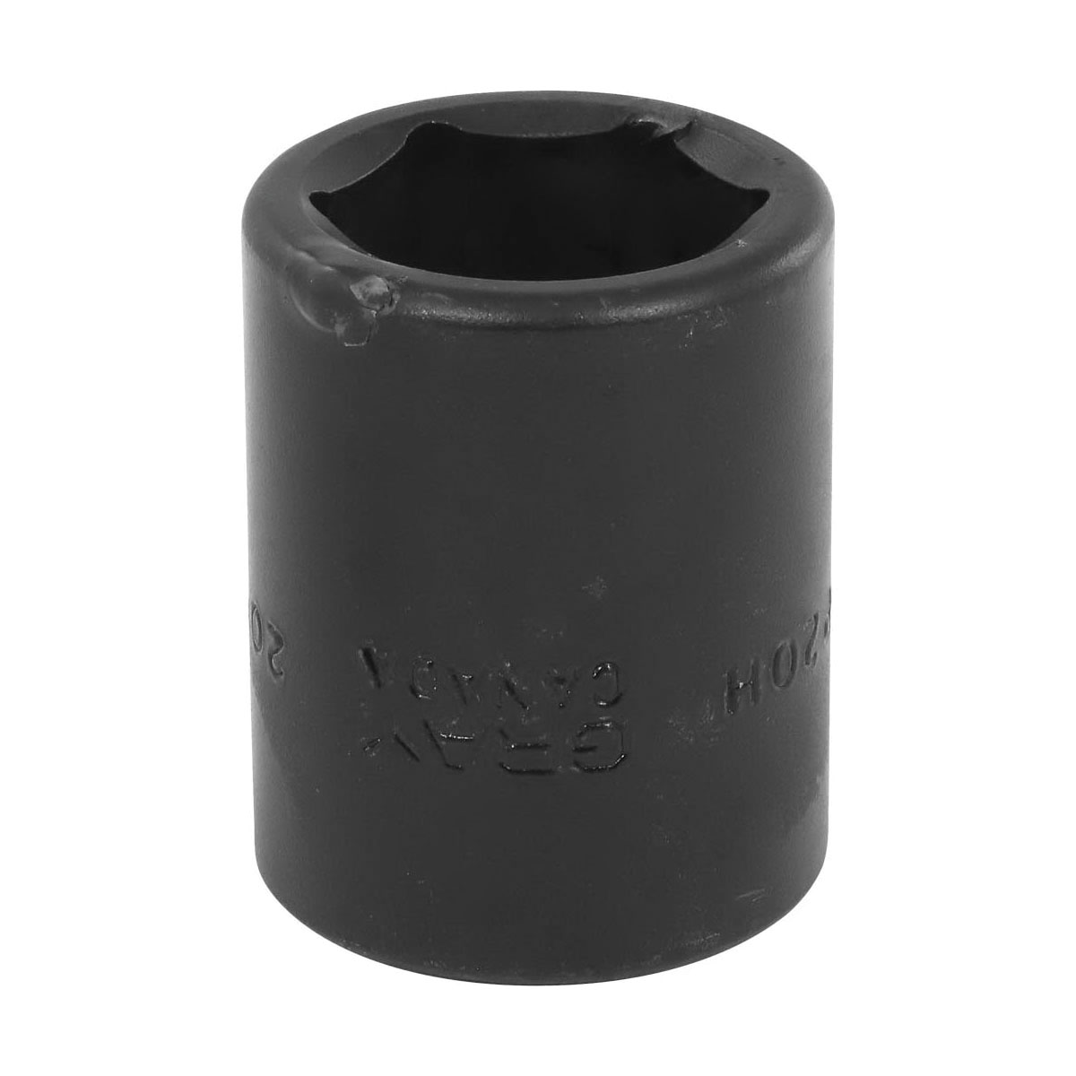 Gray Tools MP20H Standard Impact Socket, Metric, 1/2 in Square Drive, 20 mm Hex Socket, 6 Points