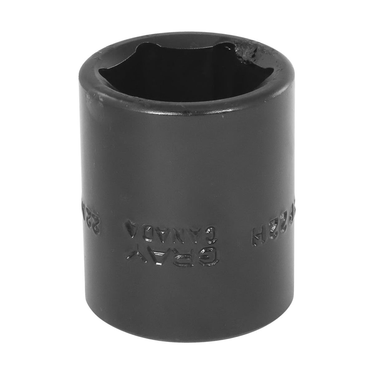 Gray Tools MP22H Standard Impact Socket, Metric, 1/2 in Square Drive, 22 mm Hex Socket, 6 Points