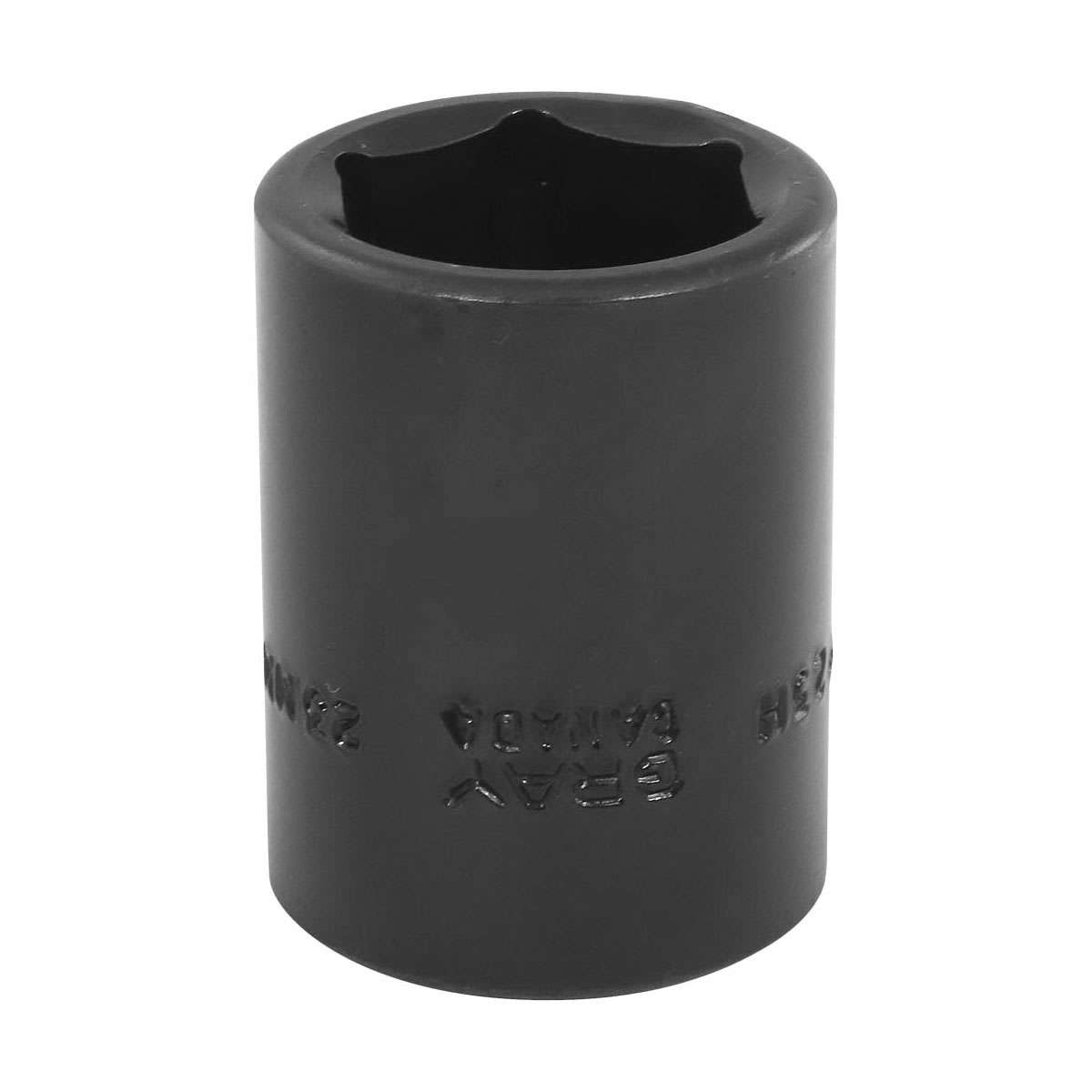 Gray Tools MP23H Standard Impact Socket, Metric, 1/2 in Square Drive, 23 mm Hex Socket, 6 Points