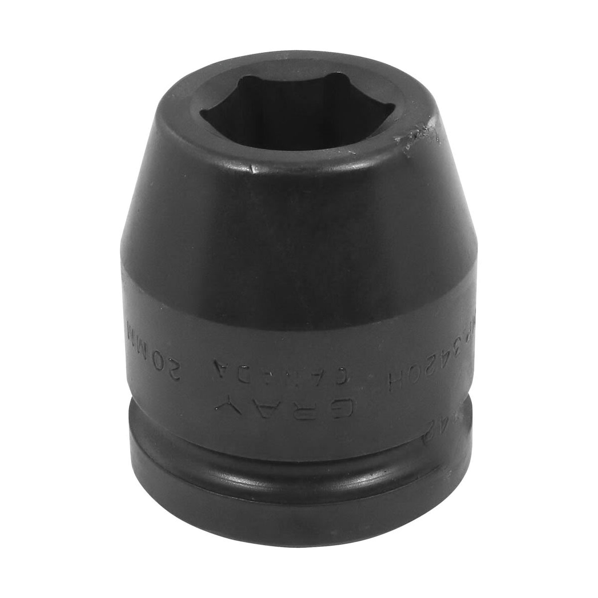 Gray Tools MP3420H Standard Impact Socket, Metric, 3/4 in, 20 mm Hex Socket, 6 Points