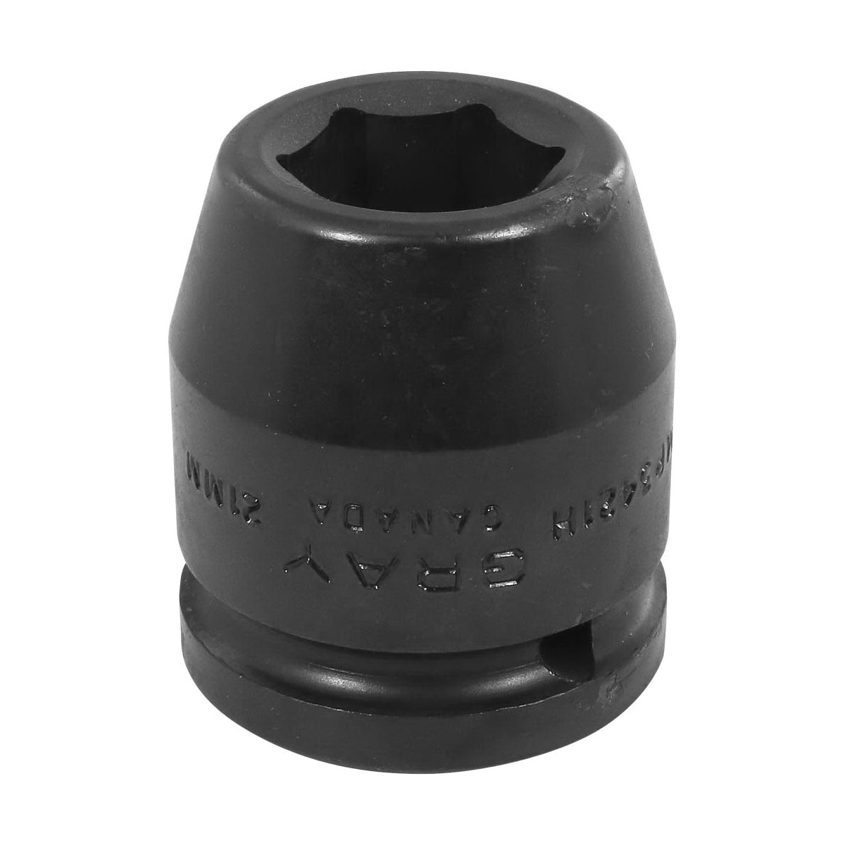Gray Tools MP3421H Standard Impact Socket, Metric, 3/4 in, 21 mm Hex Socket, 6 Points