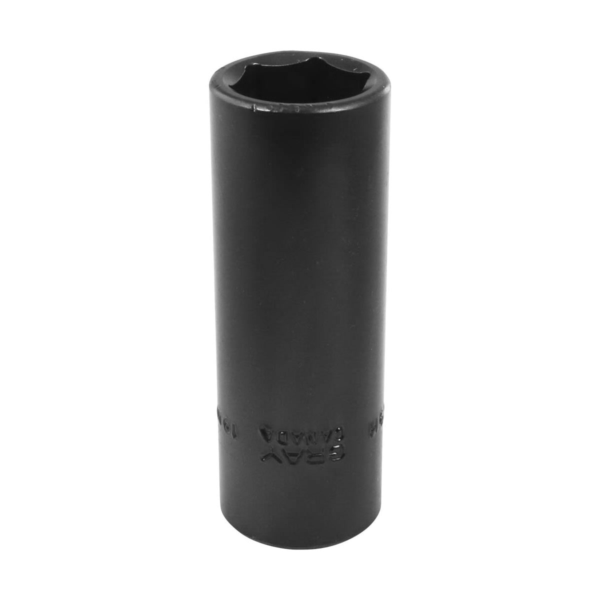 Gray Tools MPD19H Deep Impact Socket, Metric, 1/2 in Square Drive, 19 mm Hex Socket, 6 Points