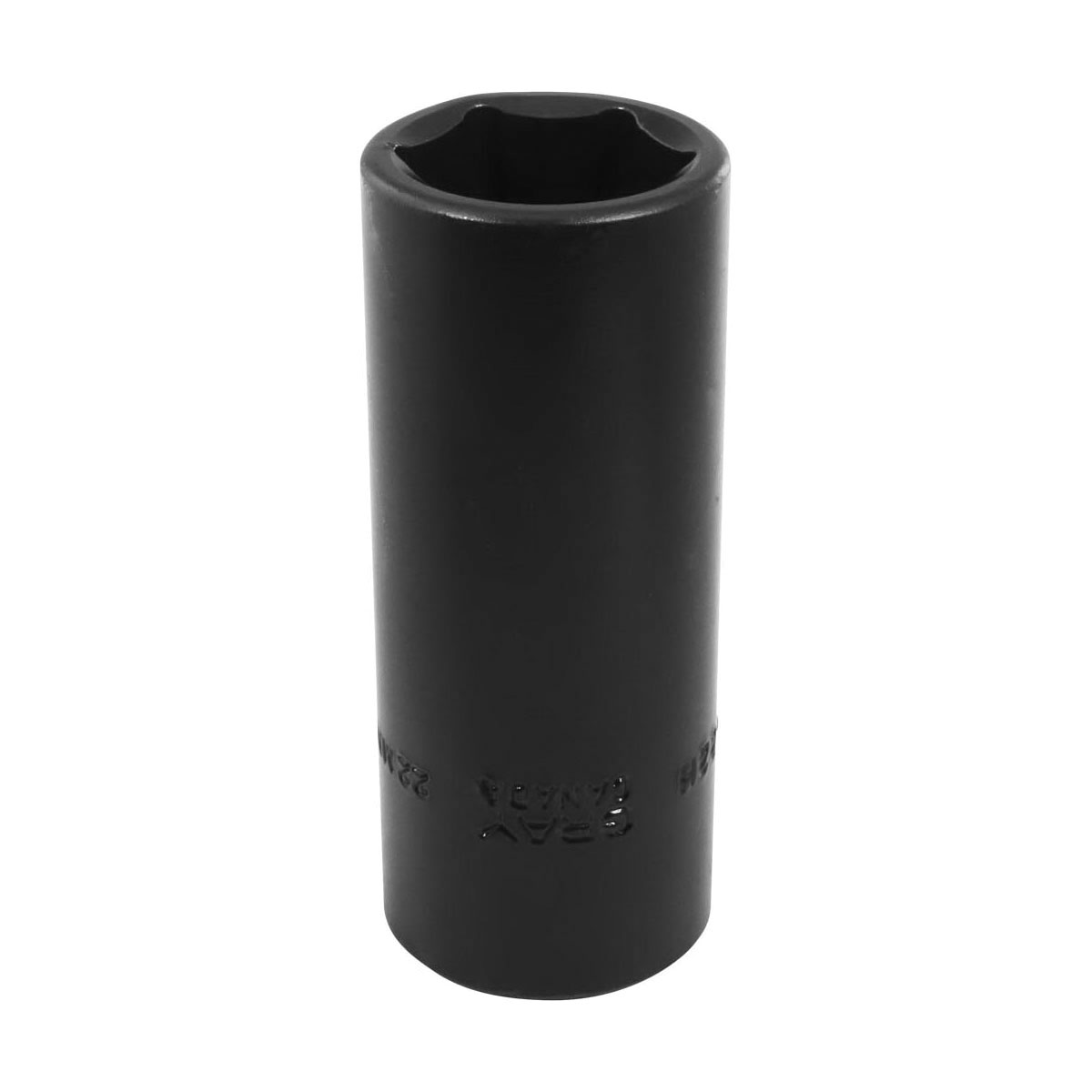 Gray Tools MPD22H Deep Impact Socket, Metric, 1/2 in Square Drive, 22 mm Hex Socket, 6 Points