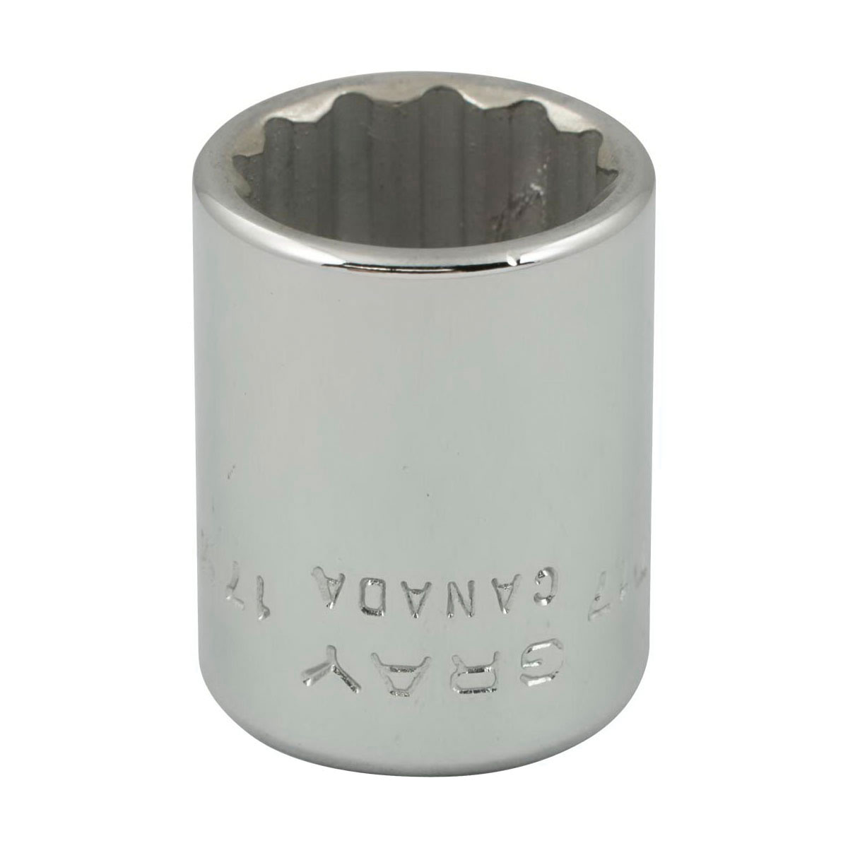 Gray Tools MT17 Standard Socket, Metric, 3/8 in, 17 mm Hex Socket, 12 Points