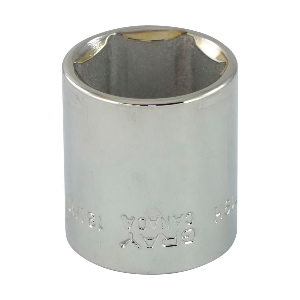 Gray Tools MT19H Standard Socket, Metric, 3/8 in, 19 mm Hex Socket, 6 Points