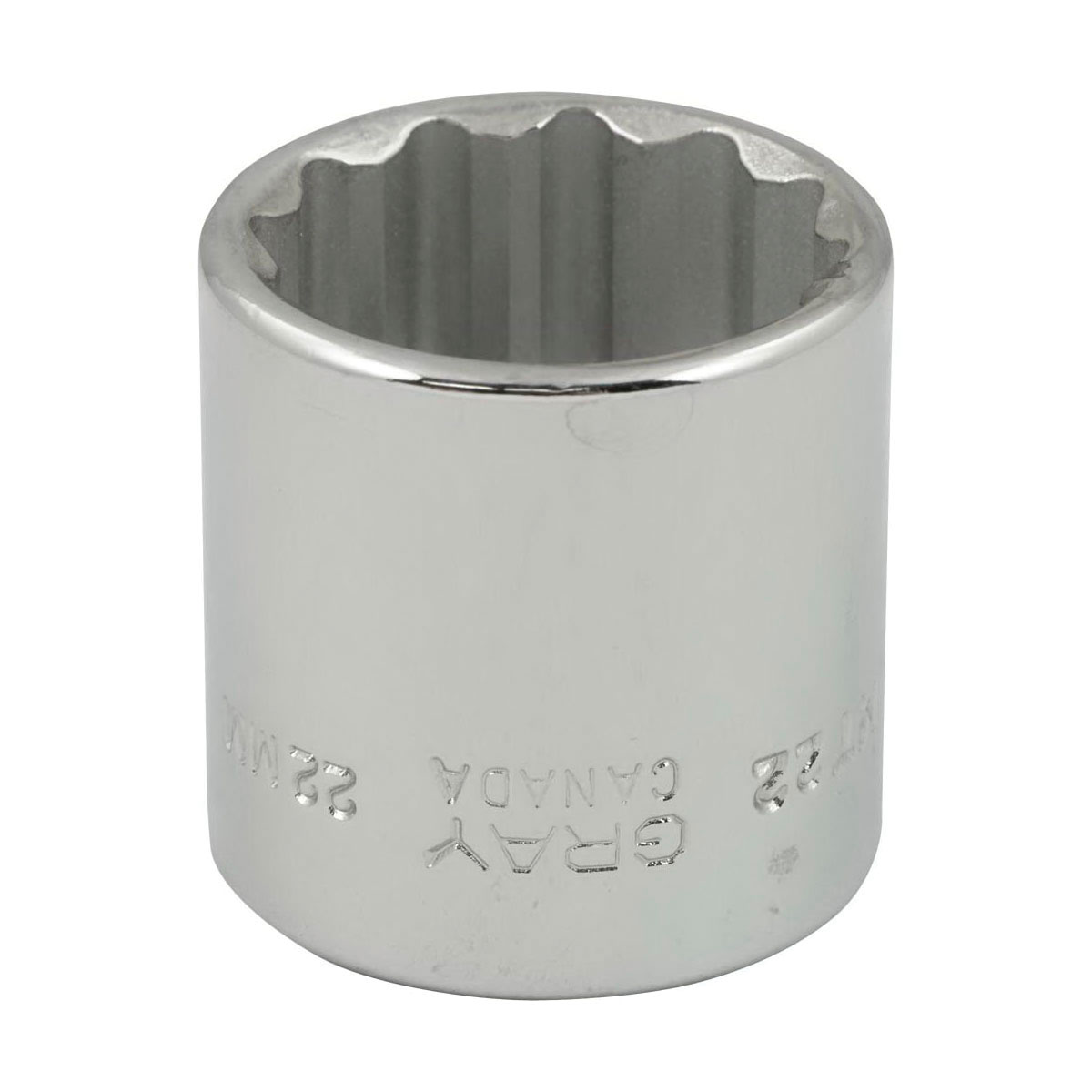 Gray Tools MT22 Standard Socket, Metric, 3/8 in, 22 mm Hex Socket, 12 Points