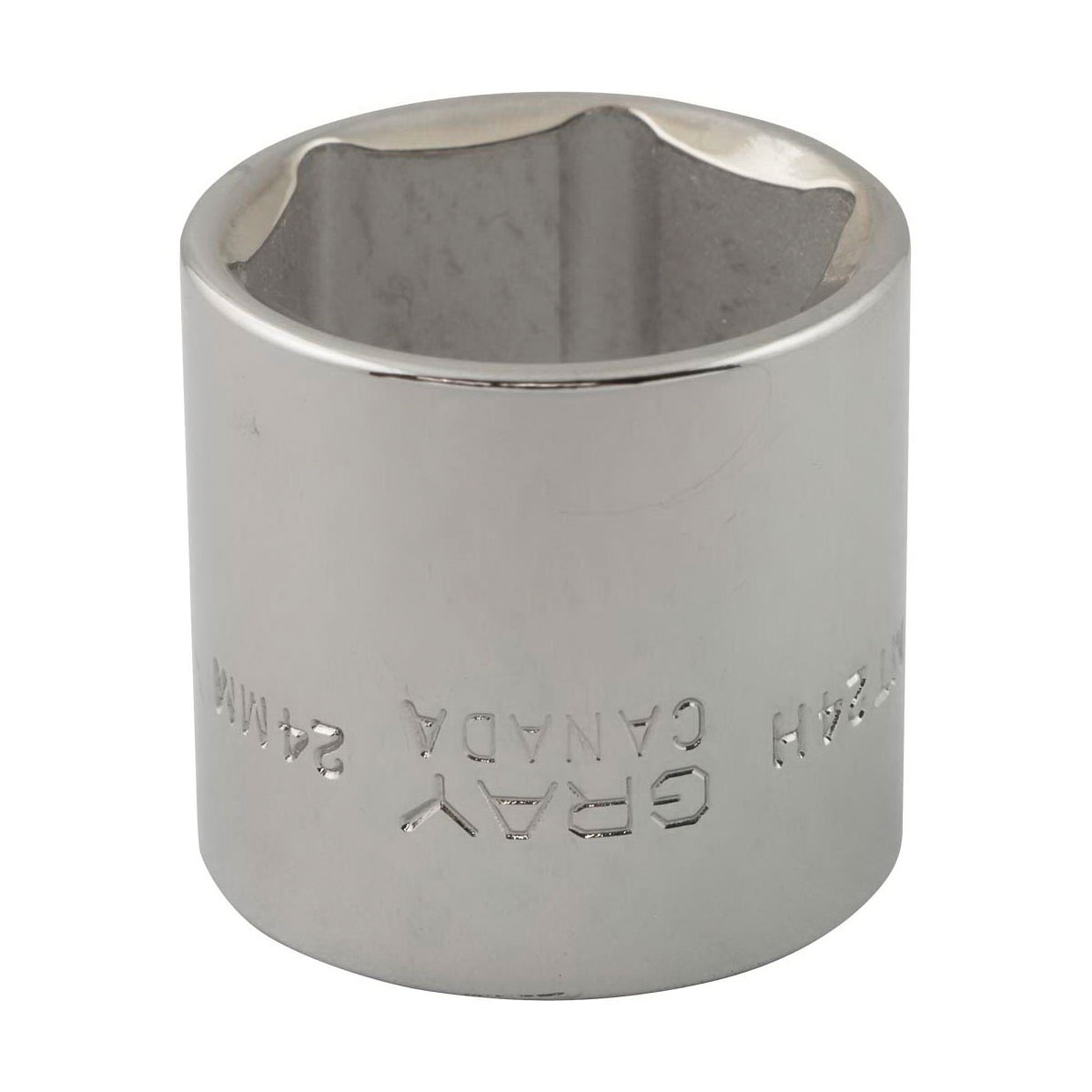 Gray Tools MT24H Standard Socket, Metric, 3/8 in, 24 mm Hex Socket, 6 Points