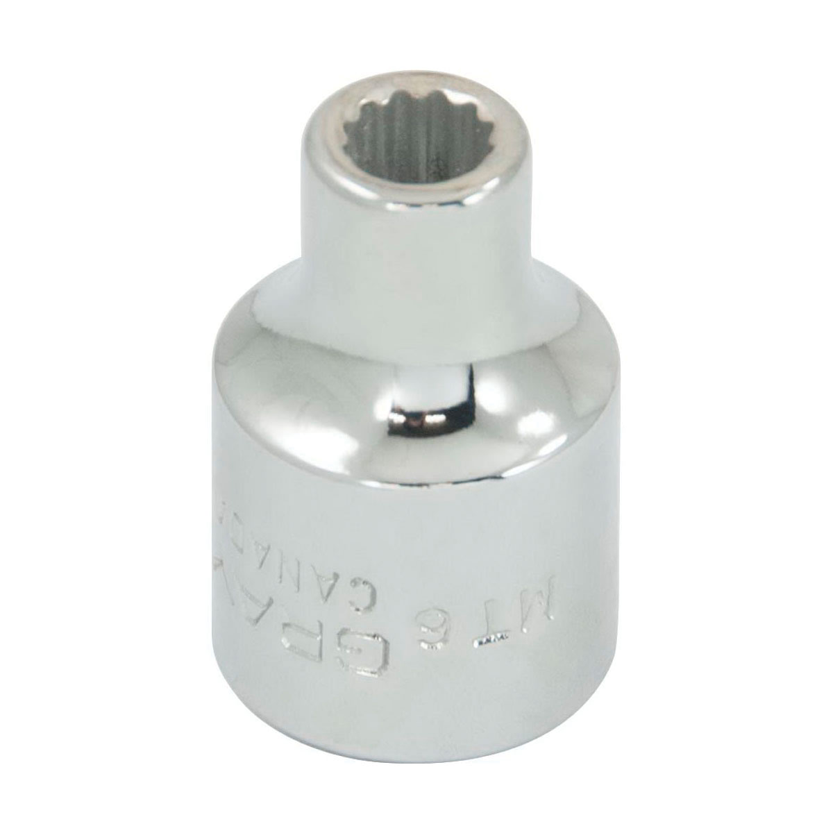 Gray Tools MT6 Standard Socket, Metric, 3/8 in, 6 mm Hex Socket, 12 Points