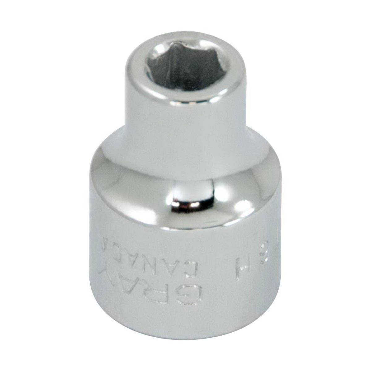 Gray Tools MT6H Standard Socket, Metric, 3/8 in, 6 mm Hex Socket, 6 Points