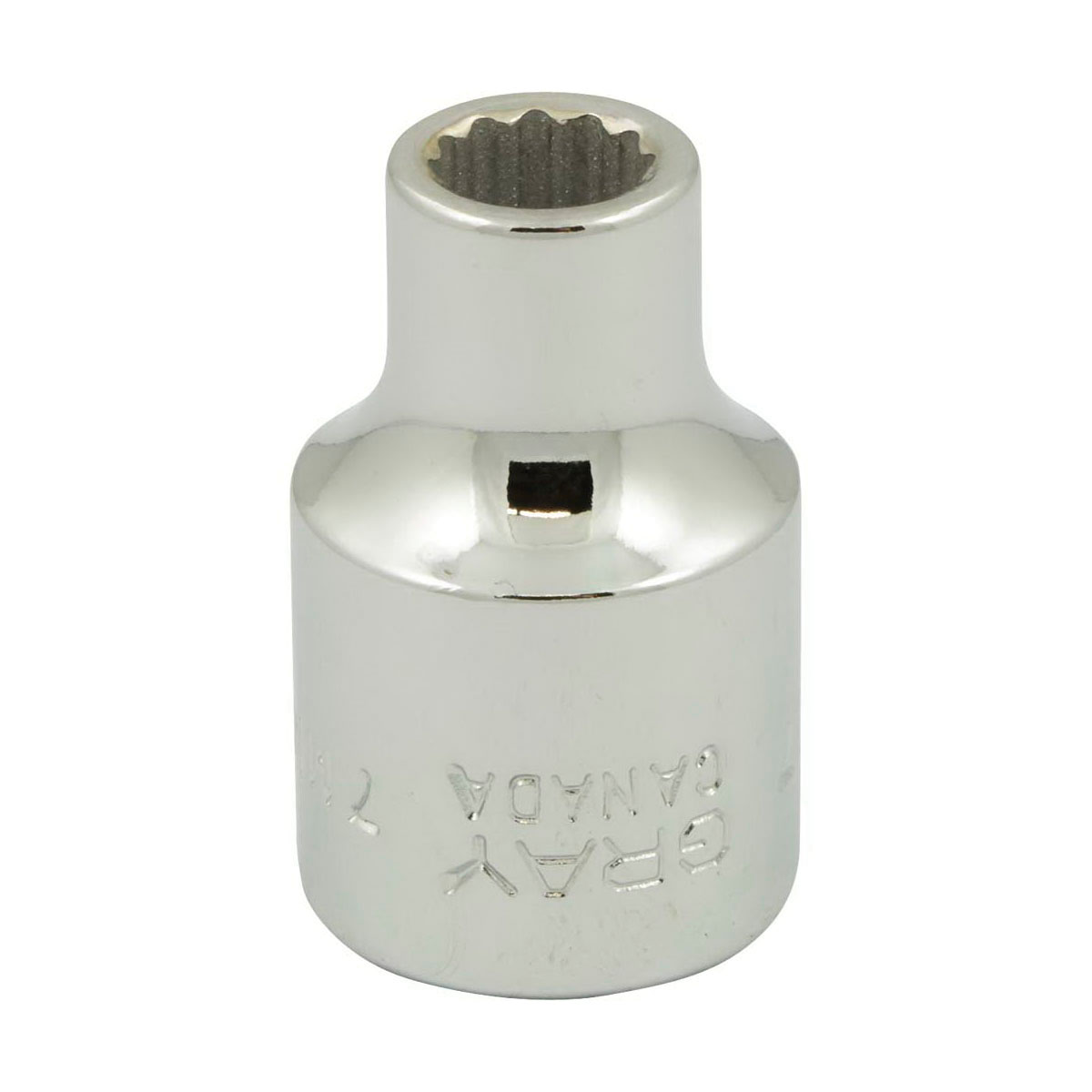Gray Tools MT7 Standard Socket, Metric, 3/8 in, 7 mm Hex Socket, 12 Points