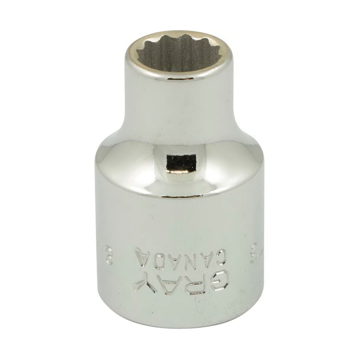 Gray Tools MT8 Standard Socket, Metric, 3/8 in, 8 mm Hex Socket, 12 Points