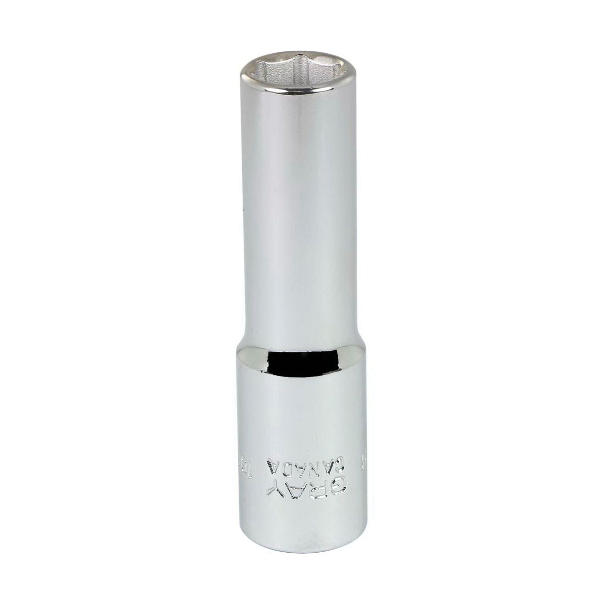 Gray Tools MTL10H Deep Socket, Metric, 3/8 in, 10 mm Hex Socket, 6 Points