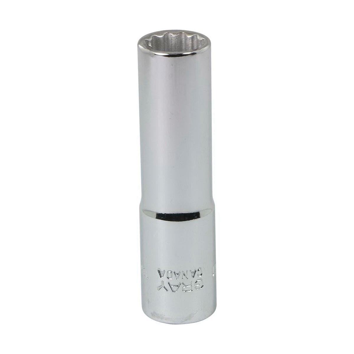 Gray Tools MTL11 Deep Socket, Metric, 3/8 in, 11 mm Hex Socket, 12 Points