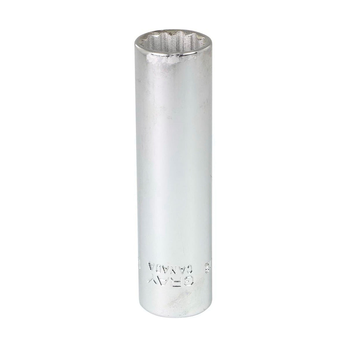 Gray Tools MTL12 Deep Socket, Metric, 3/8 in, 12 mm Hex Socket, 12 Points