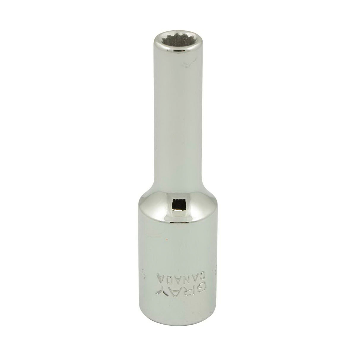 Gray Tools MTL6 Deep Socket, Metric, 3/8 in, 6 mm Hex Socket, 12 Points