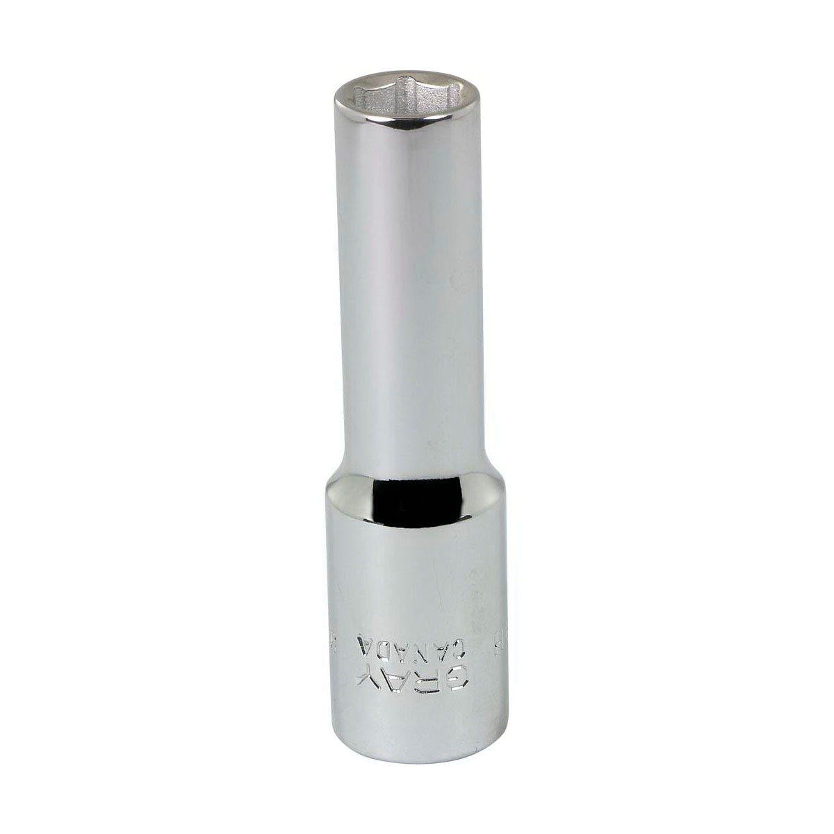 Gray Tools MTL9H Deep Socket, Metric, 3/8 in, 9 mm Hex Socket, 6 Points