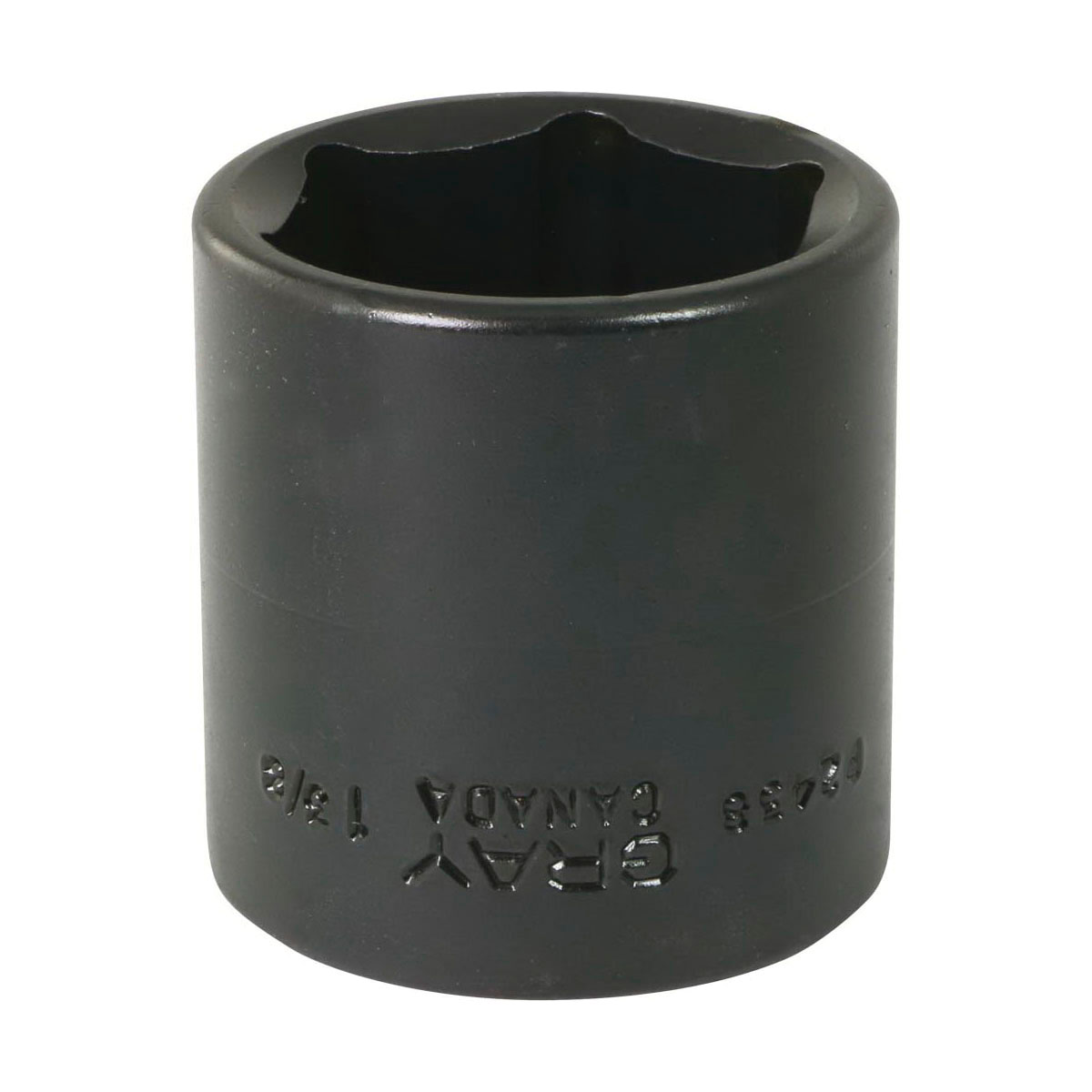 Gray Tools P2438 Standard Impact Socket, Imperial, 1/2 in Square Drive, 1-3/8 in Hex Socket, 6 Points