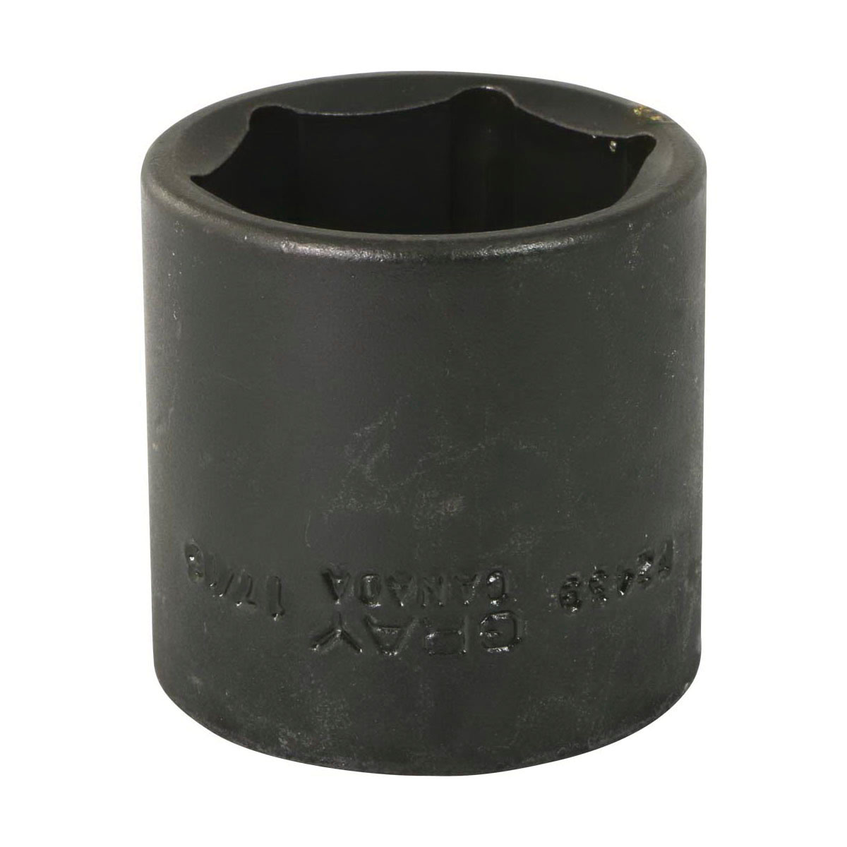 Gray Tools P2439 Standard Impact Socket, Imperial, 1/2 in Square Drive, 1-7/16 in Hex Socket, 6 Points