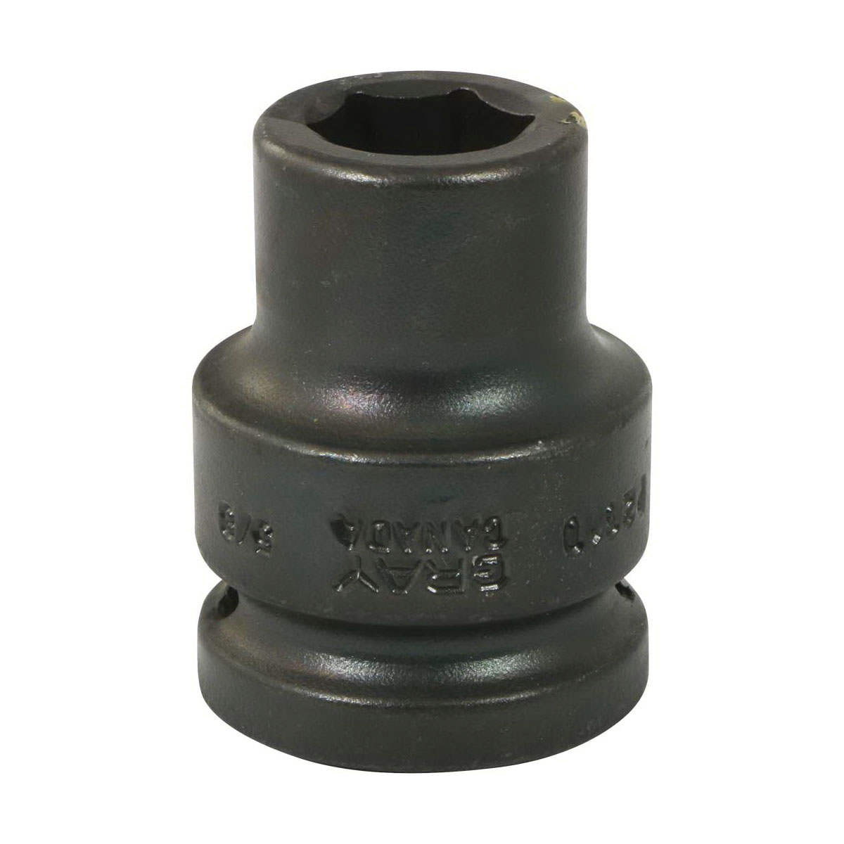 Gray Tools P2610 Standard Impact Socket, Imperial, 3/4 in Square Drive, 5/8 in Hex Socket, 6 Points