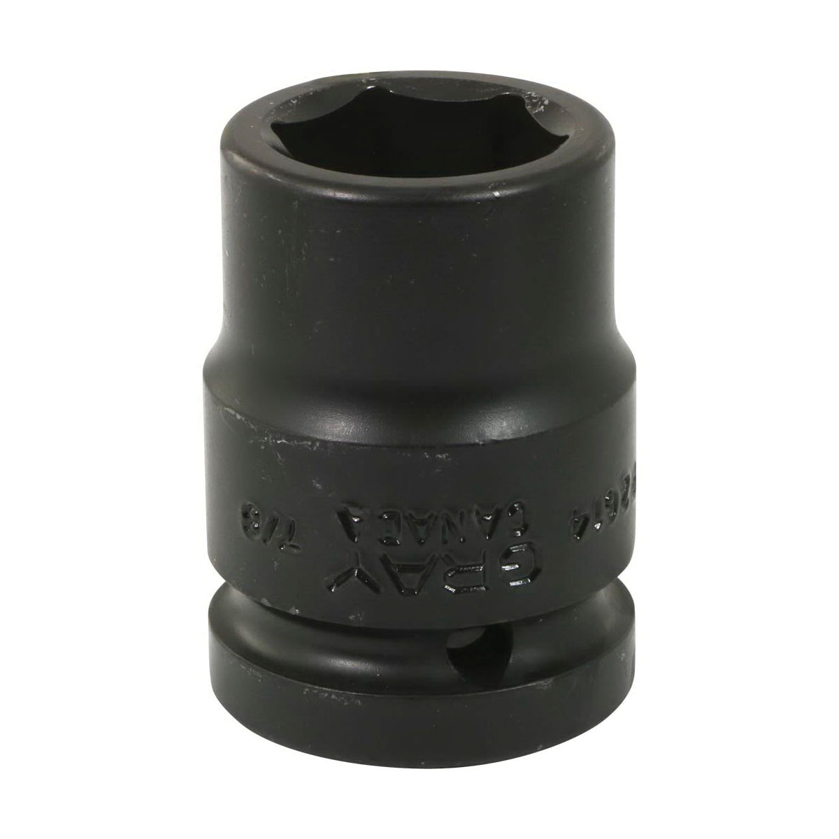 Gray Tools P2614 Standard Impact Socket, Imperial, 3/4 in Square Drive, 7/8 in Hex Socket, 6 Points