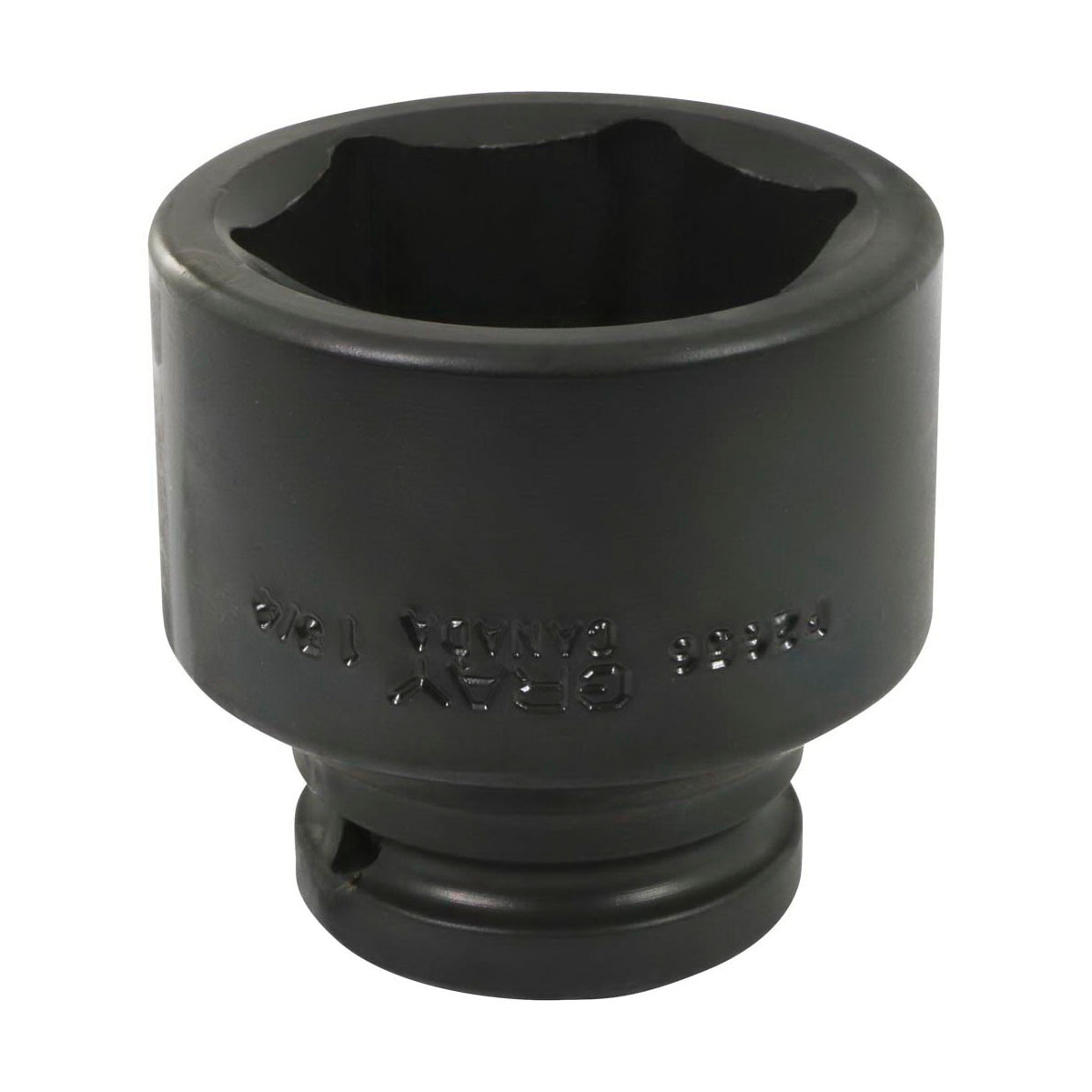 Gray Tools P2656 Standard Impact Socket, Imperial, 3/4 in Square Drive, 1-3/4 in Hex Socket, 6 Points