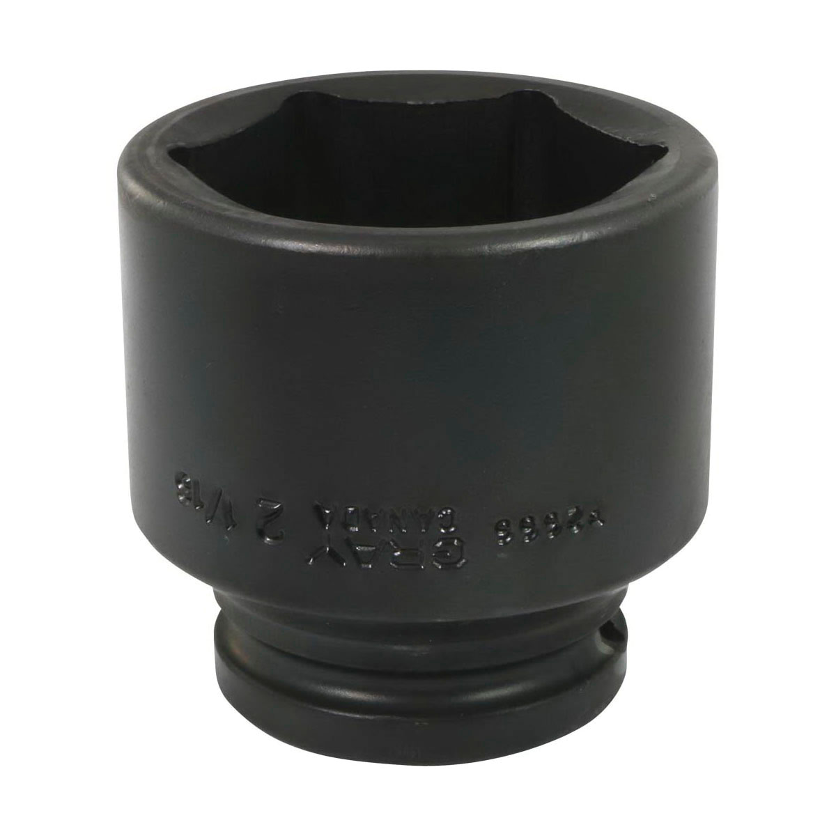 Gray Tools P2666 Standard Impact Socket, Imperial, 3/4 in Square Drive, 2-1/16 in Hex Socket, 6 Points