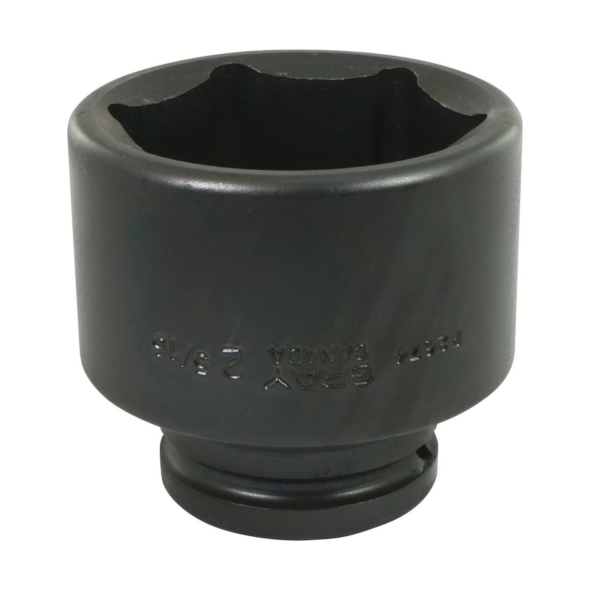 Gray Tools P2674 Standard Impact Socket, Imperial, 3/4 in Square Drive, 2-5/16 in Hex Socket, 6 Points
