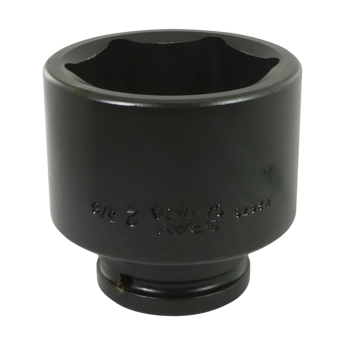 Gray Tools P2676 Standard Impact Socket, Imperial, 3/4 in Square Drive, 2-3/8 in Hex Socket, 6 Points