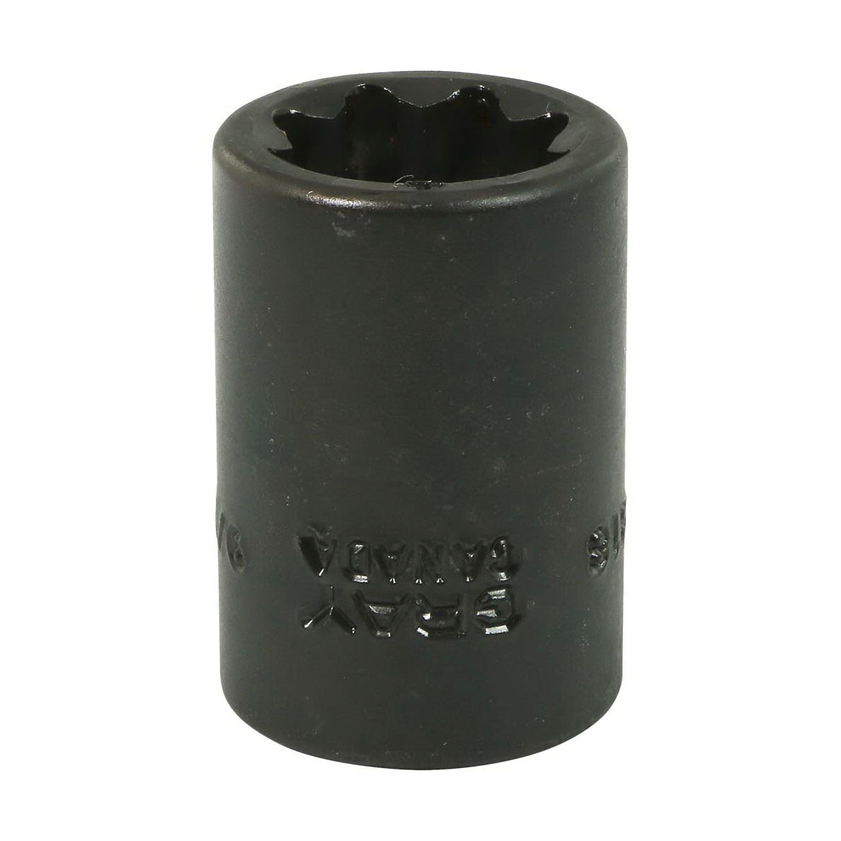 Gray Tools P4-818 Standard Impact Socket, Imperial, 1/2 in, 9/16 in Double Square Socket, 8 Points